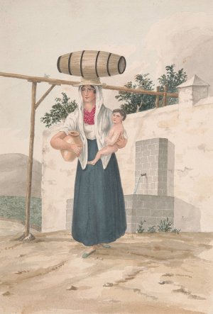 Manner of carrying children by Alfred Diston Oil Painting