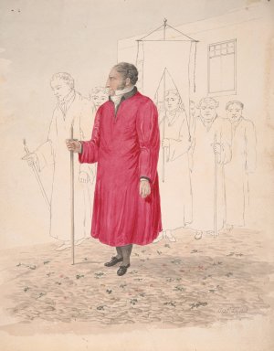 Member of the Brotherhood El Gran Poder de Dios by Alfred Diston Oil Painting