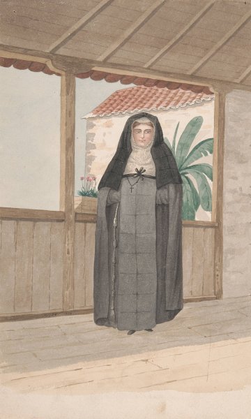 Nun of the Order of Santa Clara  by Alfred Diston - Hand-Painted Oil Painting Reproduction