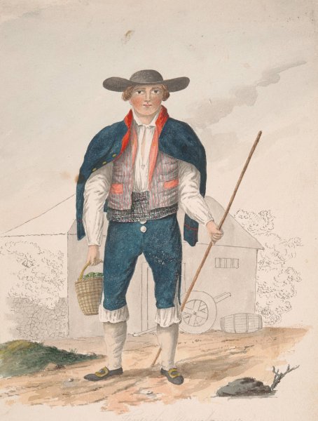 Peasant of Miradero, Tenerife  by Alfred Diston - Hand-Painted Oil Painting Reproduction