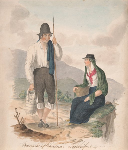 Peasants of Chasna, Tenerife  by Alfred Diston - Hand-Painted Oil Painting Reproduction