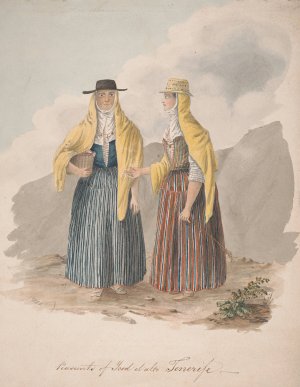 Peasants of Ycod el alto, Tenerife by Alfred Diston Oil Painting