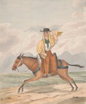 Tenerife - Woman of Tacoronte Oil painting by Alfred Diston