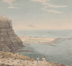 View from part of Port Orotava, Tenerife from La Caldeva, near Sancho by Alfred Diston Oil Painting
