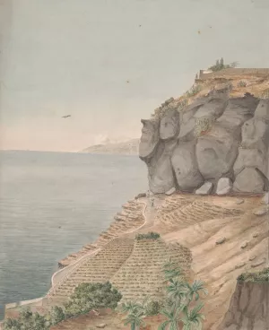 View from Port Orotava, Tenerife Oil painting by Alfred Diston