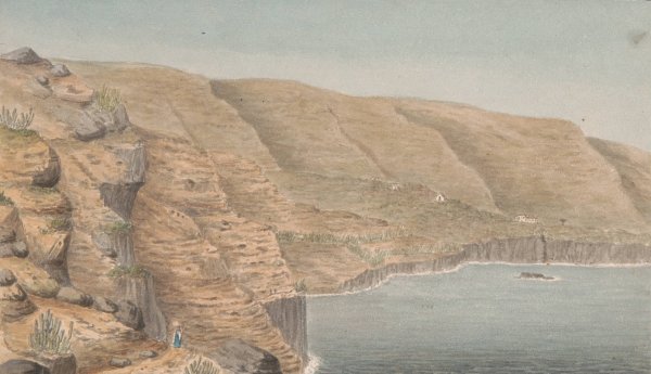 View of La Rambla de Castro near Port Orotava, Tenerife  by Alfred Diston - Hand-Painted Oil Painting Reproduction