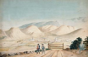 View of the City of San Cristoval de la Laguna as Seen from the Road to Las Mercedes by Alfred Diston Oil Painting