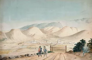 View of the City of San Cristoval de la Laguna as Seen from the Road to Las Mercedes by Alfred Diston Oil Painting