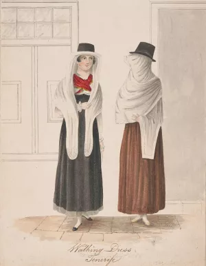Walking Dress, Tenerife by Alfred Diston Oil Painting