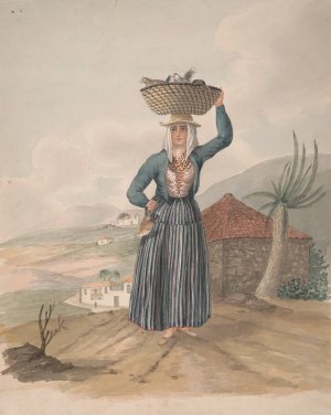 Woman of Victoria, Tenerife by Alfred Diston Oil Painting