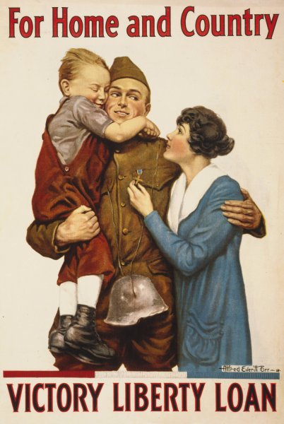 For Home and Country - Victory Liberty Loan  by Alfred Everitt Orr - Hand-Painted Oil Painting Reproduction