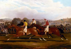 Down The Stretch by Alfred F. De Prades Oil Painting