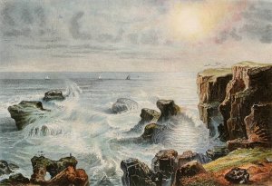 Brisants by Alfred Fredol Oil Painting