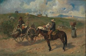 Gesprach auf der Landstrase by Alfred Friedlander Oil Painting