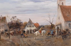 Looting Oil painting by Alfred Friedlander
