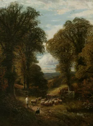 A Surrey Lane painting by Alfred Glendening