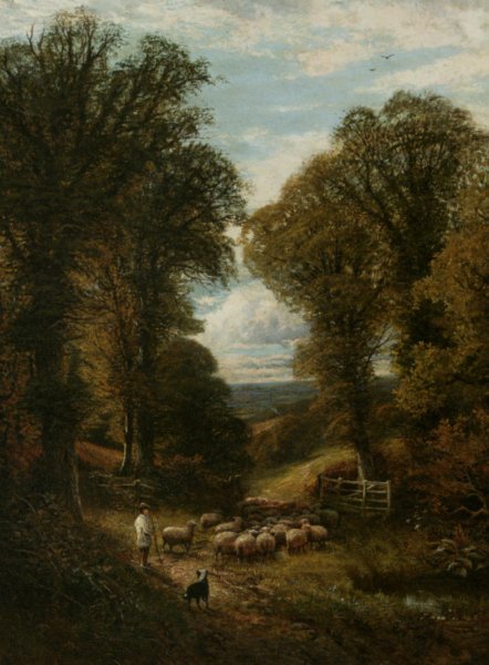 Main Product Photo of A Surrey Lane Painting by Alfred Glendening