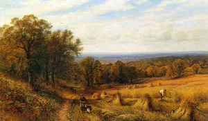 Harvest Time Oil painting by Alfred Glendening