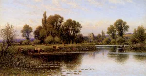 Medmenham Abbey by Alfred Glendening - Oil Painting Reproduction