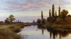 The Reed Cutter by Alfred Glendening Oil Painting