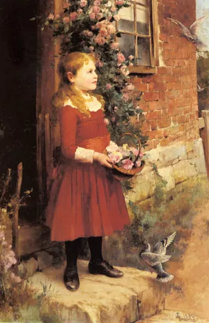 The Youngest Daughter of J.S. Gabriel Oil painting by Alfred Glendening