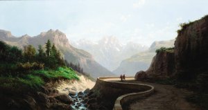 Mountain Passage by Alfred Godchaux Oil Painting