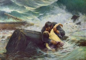 Adieu! by Alfred Guillou Oil Painting