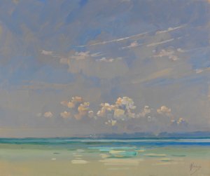 Chiemsee by Alfred Haushofer Oil Painting