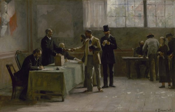 Le suffrage universel  by Alfred Henri Bramtot - Hand-Painted Oil Painting Reproduction