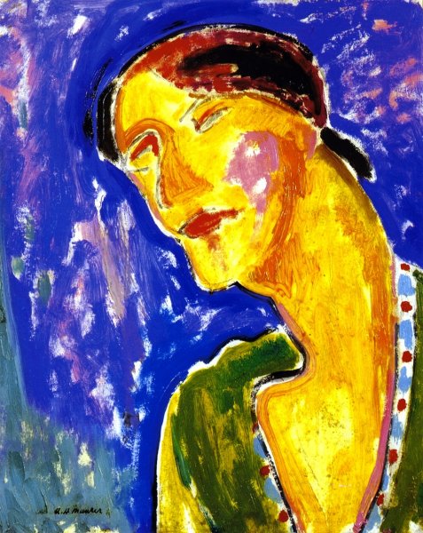 Main Product Photo of Buste de Femme Painting by Alfred Henry Maurer
