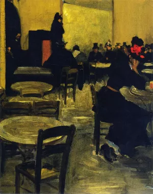 Cafe in Paris by Alfred Henry Maurer - Oil Painting Reproduction