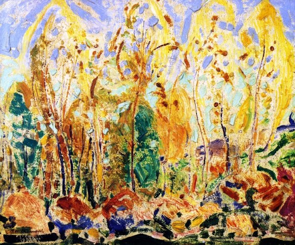 Fauve Landscape by Alfred Henry Maurer - Hand-Painted Oil Painting Reproduction