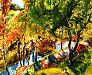 Fauve Landscape by Alfred Henry Maurer - Oil Painting Reproduction