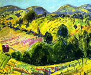 Fauve Landscape with Rolling Hills by Alfred Henry Maurer Oil Painting