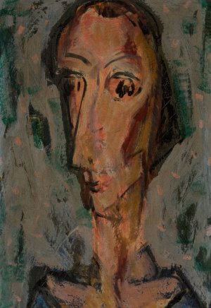 Female Head by Alfred Henry Maurer Oil Painting