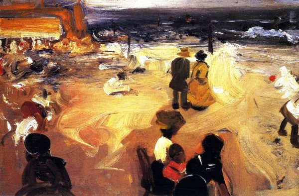 Main Product Photo of Figures by the Sea Painting by Alfred Henry Maurer