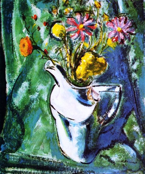 Floral Still Life by Alfred Henry Maurer - Hand-Painted Oil Painting Reproduction
