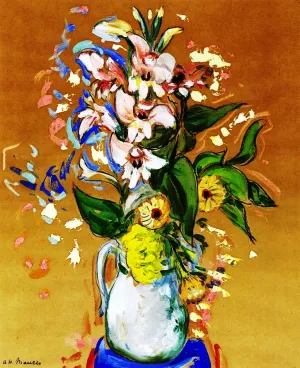 Flowers in a Vase by Alfred Henry Maurer - Oil Painting Reproduction