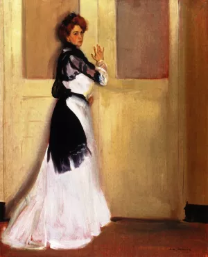 Girl in White Oil painting by Alfred Henry Maurer