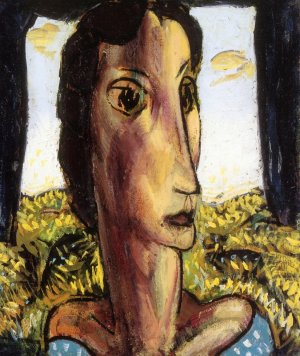 Head of a Girl by Alfred Henry Maurer Oil Painting