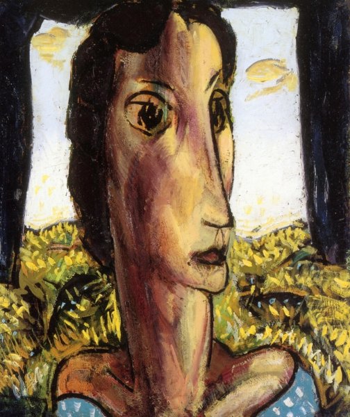 Head of a Girl by Alfred Henry Maurer - Hand-Painted Oil Painting Reproduction
