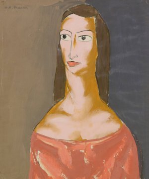 Head of a Girl by Alfred Henry Maurer Oil Painting