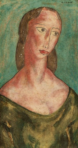 Head of a Woman Oil painting by Alfred Henry Maurer