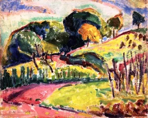 Hills by Alfred Henry Maurer - Oil Painting Reproduction