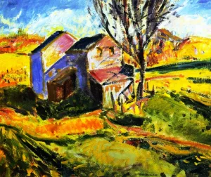 House in a Landscape by Alfred Henry Maurer Oil Painting