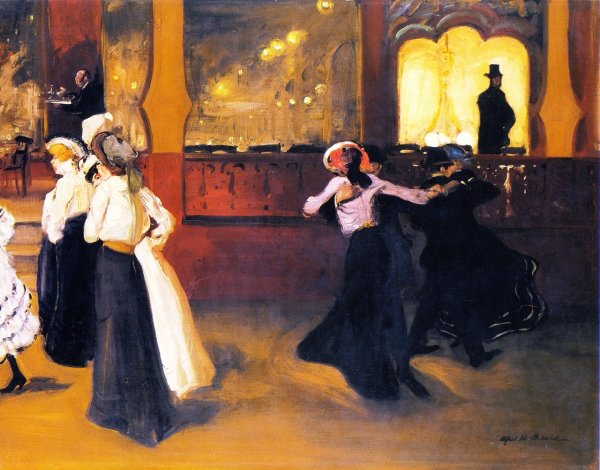 La Bal Bullier by Alfred Henry Maurer - Hand-Painted Oil Painting Reproduction