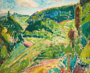Landscape by Alfred Henry Maurer Oil Painting