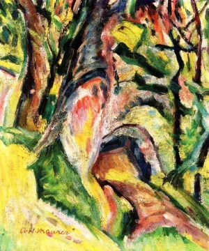 Landscape with Trees II Oil painting by Alfred Henry Maurer