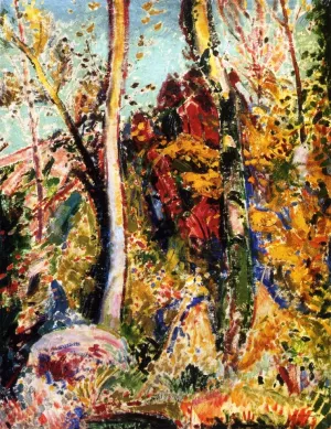 Landscape with Trees by Alfred Henry Maurer - Oil Painting Reproduction