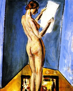 Nude Reading Oil painting by Alfred Henry Maurer